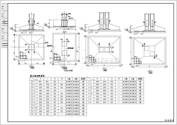 两层底框及四层砖混结构建筑cad施工图-图二