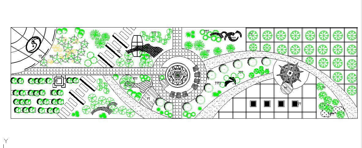 某地区小型日式小游园设计图（共2张）