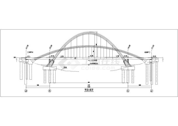 景观桥工程钢结构制作与安装方案施工图-图二