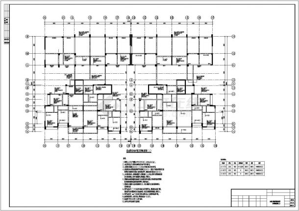某地上十二层框架结构住宅结构设计图（独立基础）-图二