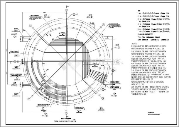 某预应力筒仓结构水泥厂熟料库结构设计图，共19张图-图一