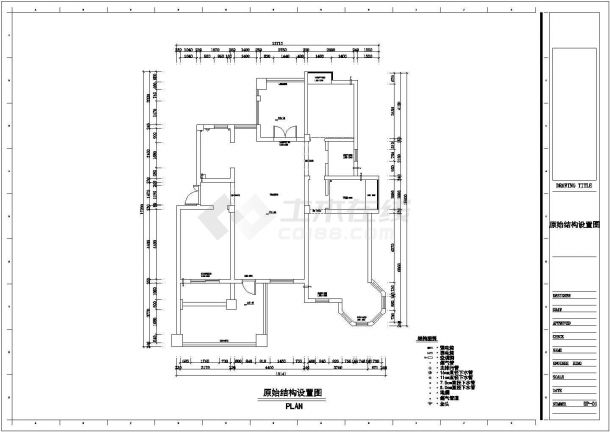 【北京】古典中式风格三居室装修施工图（含3d效果图）-图二