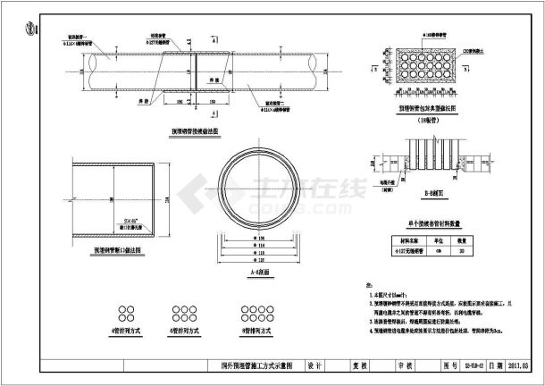 公路隧道预留预埋设计CAD通用设计图-图一