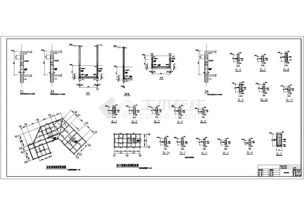 湖南某三层框架结构会所结构设计图（桩基础）-图二