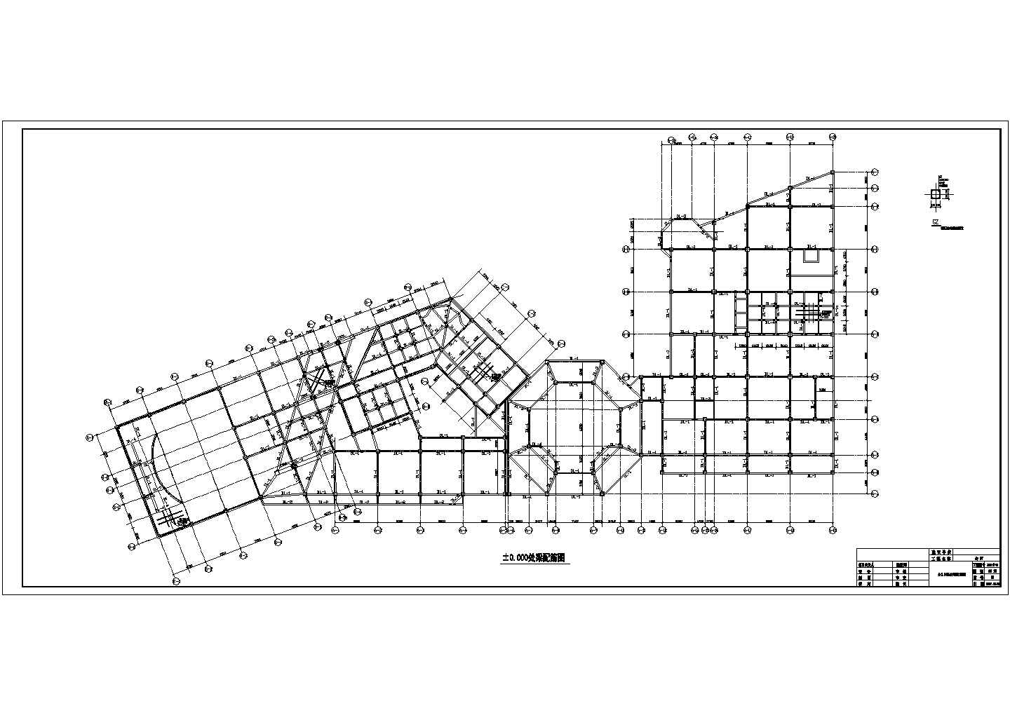 湖南某三层框架结构会所结构设计图（桩基础）