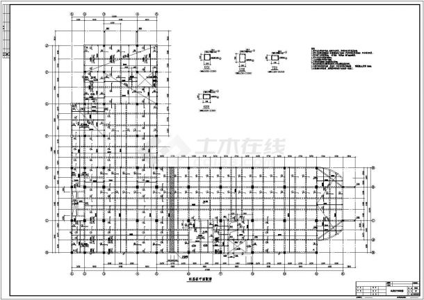 某多层钢框架结构商场办公楼结构设计图（6度抗震）-图二