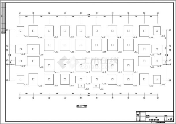 东莞某六层框架结构电子公司宿舍结构图-图一