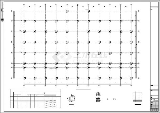 武汉某五层框架结构医院门诊楼结构图（桩基础）-图一