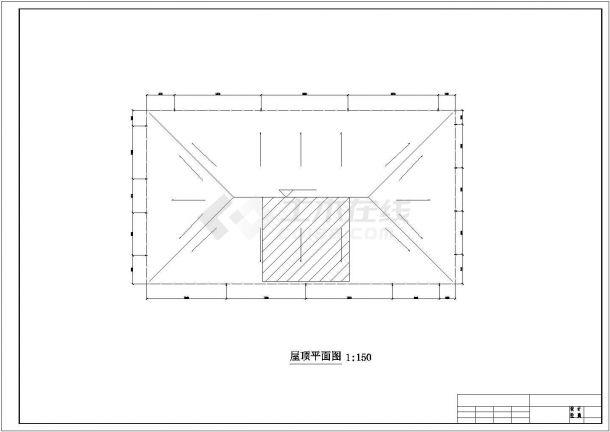 天津某高校2200平米4层框架结构学生食堂建筑设计CAD图纸-图二