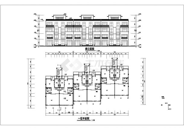 两层长13.80米 宽25.20米农村自建房建筑施工图-图一