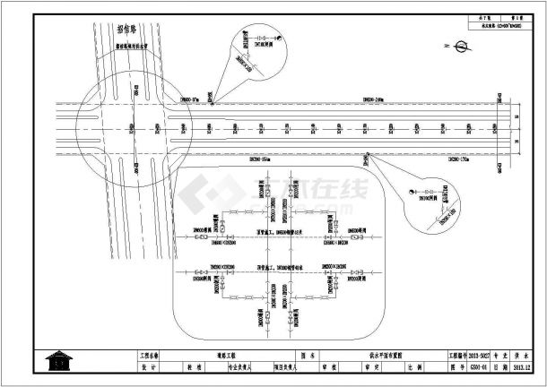 城市主干路道路工程施工图（含交通照明雨污水）-图一