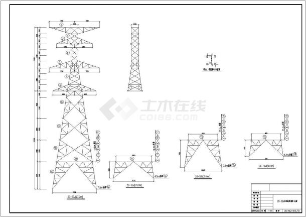 某输电线路杆塔通用设计全套图纸-图二