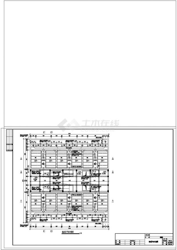 【海安】V型滤池结构改造设计施工图（7度抗震）-图一