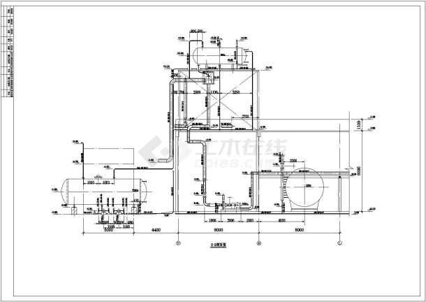 某车间大型燃气导热油炉施工设计图-图二