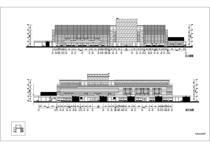 某五层体育馆建筑方案cad设计图_图1