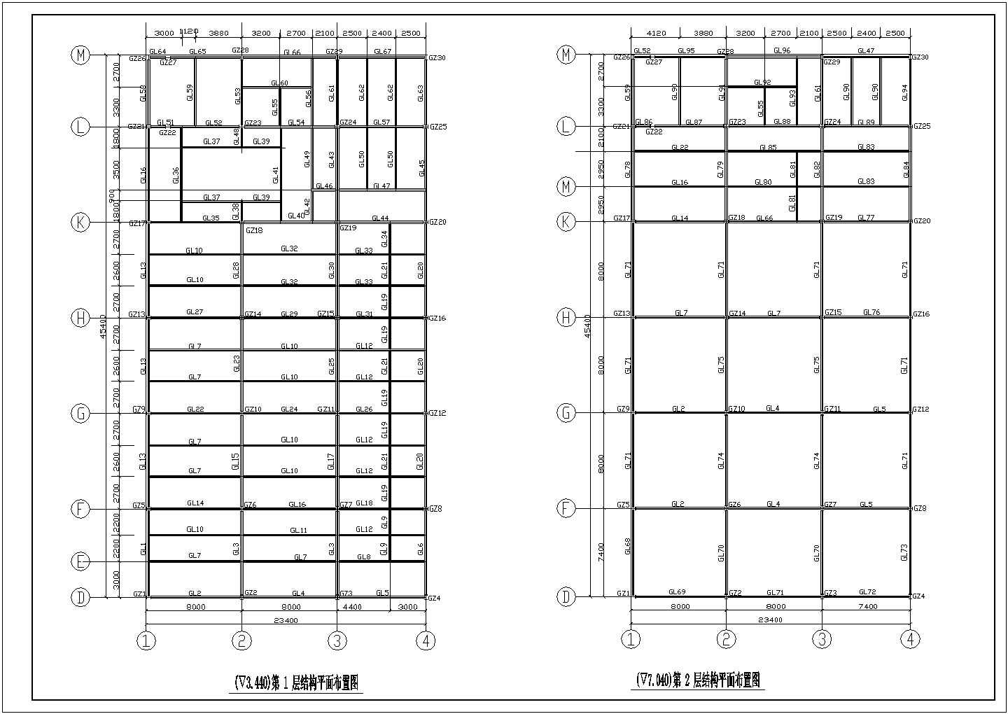 某两层钢结构厂房结构设计施工图（独立基础）