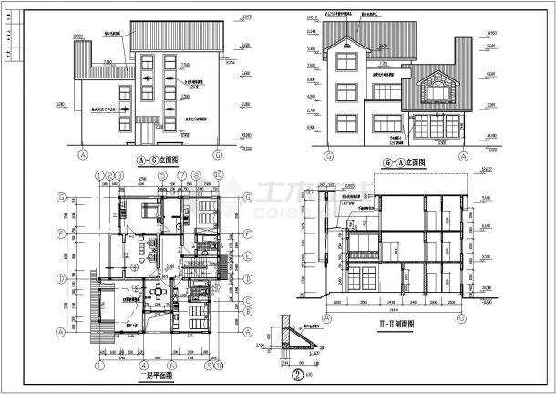 【海南】某三层桩基础别墅结构设计施工图-图二