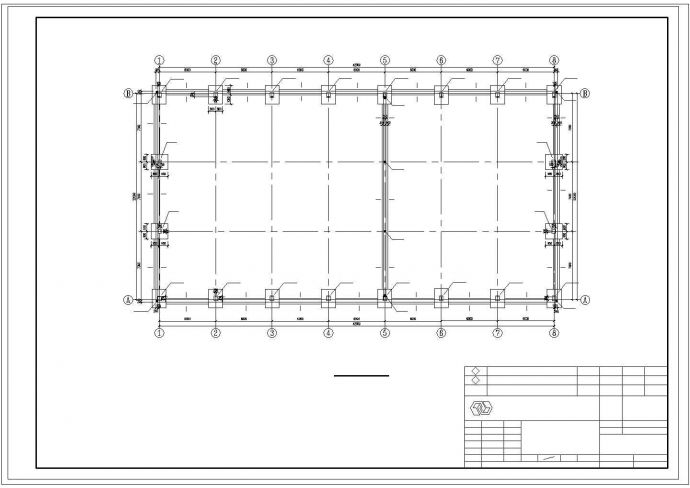 22米门钢仓库施工图（单层厂房，共17张图）_图1