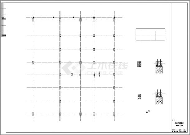 3D3S设计汽车展厅钢结构施工图-图二