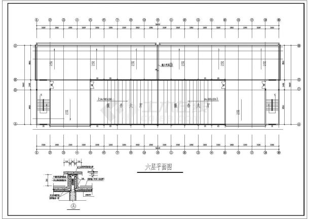五层框架结构学生公寓楼结构设计施工图-图一