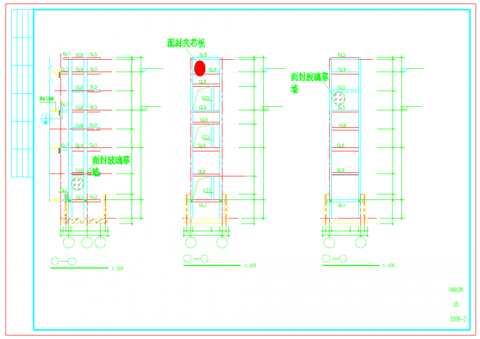 原建筑外加电梯结构施工图（框架结构，共8张）_图1