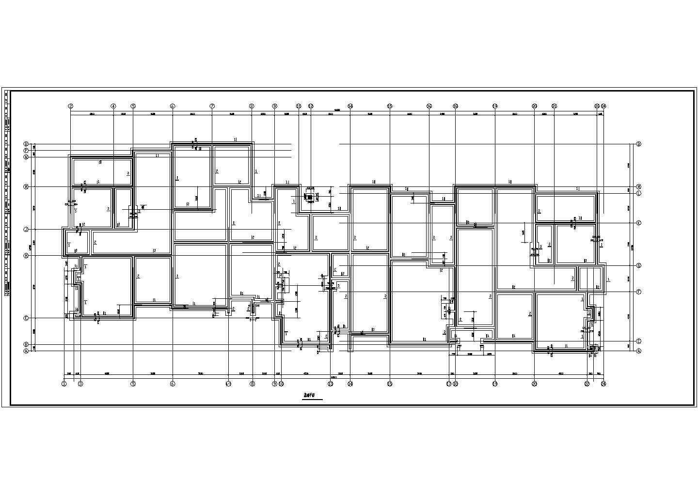 某剪力墙结构条形基础别墅结构设计施工图（8度抗震）