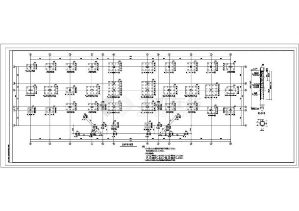 某五层框架结构办公楼结构设计施工图（桩基础）-图二