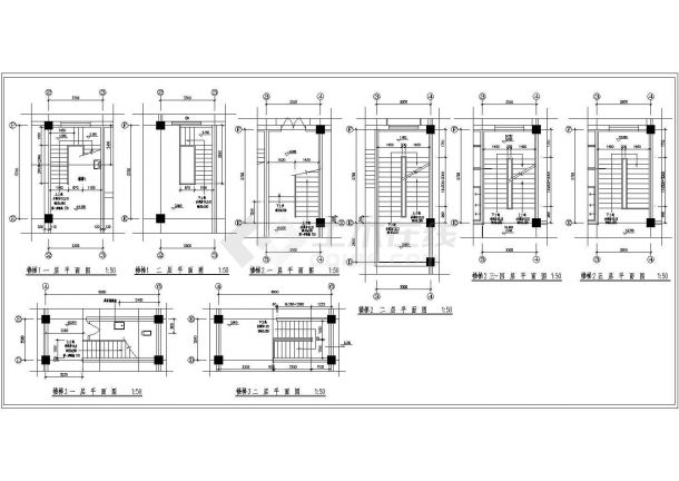 某五层框架结构办公楼结构设计施工图纸（8度抗震）-图一