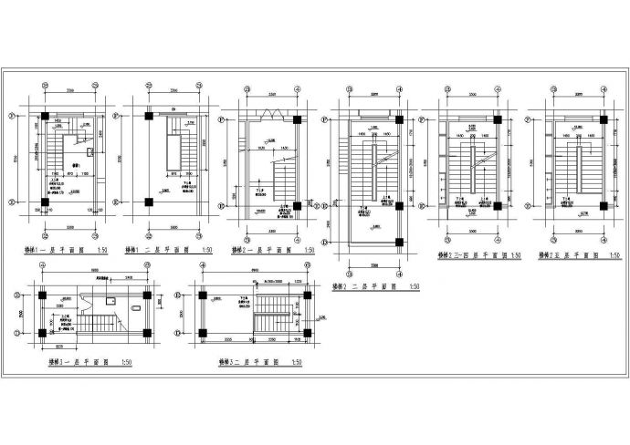 某五层框架结构办公楼结构设计施工图纸（8度抗震）_图1