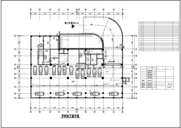 烟台市某农机公司1万平米11层框架办公大楼全套建筑设计CAD图纸-图二