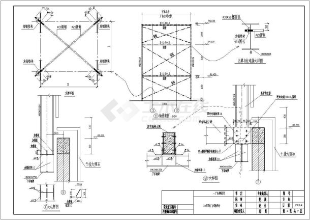 小区广告牌钢结构施工图（桁架结构，共6张）-图二
