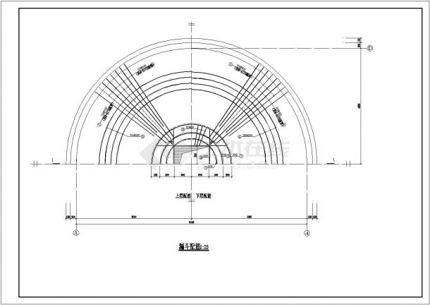 混凝土筒仓结构施工图（筏形基础，共12张）-图一