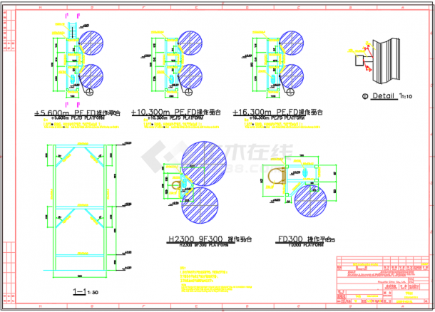 钢平台结构施工图（共2张图）-图二