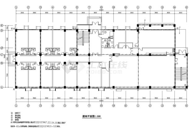 【江苏】某四层工厂职工宿舍楼电气设计施工图-图一