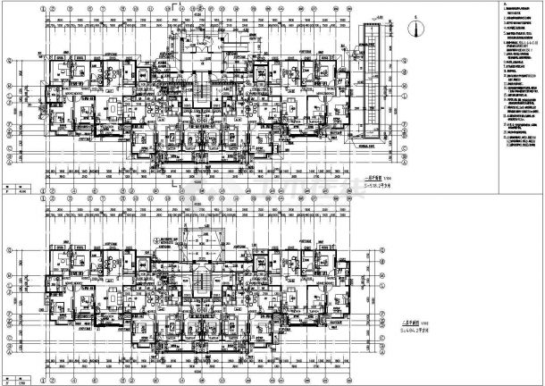 安徽某地十八层住宅楼建筑设计图（3栋）-图二