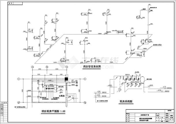 某地通用汽车制造厂房给排水施工设计图-图二
