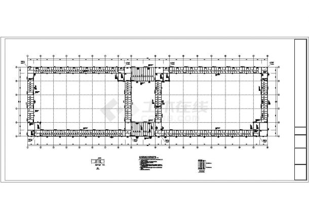 某六层框架结构桩基础厂房结构设计施工图-图二
