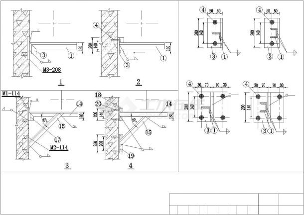 03K132风管支架CAD图纸-图一