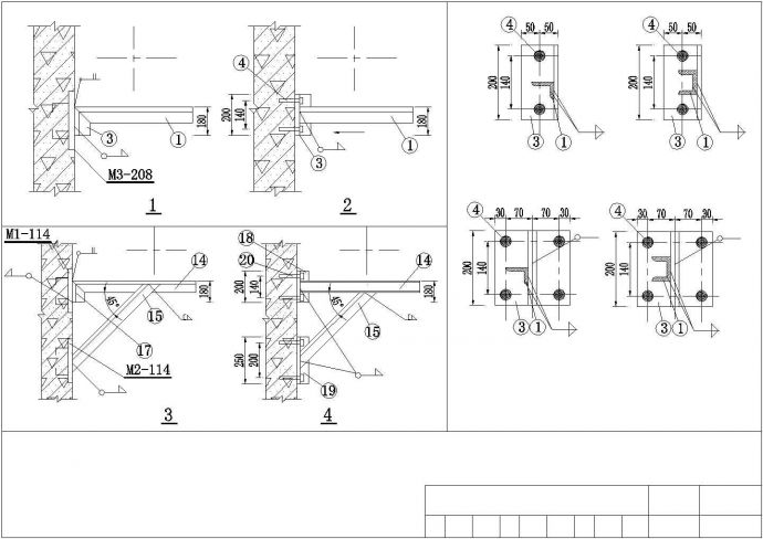 03K132风管支架CAD图纸_图1