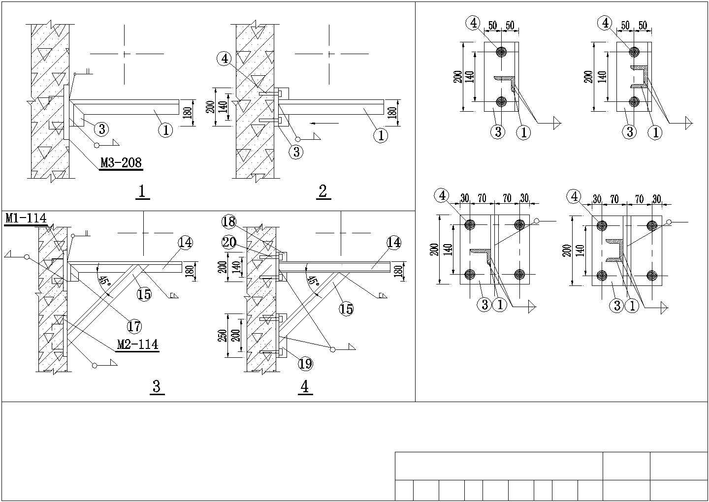 03K132风管支架CAD图纸