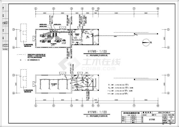 【苏州】某外企新建厂区车间电气设计全套施工图纸-图一