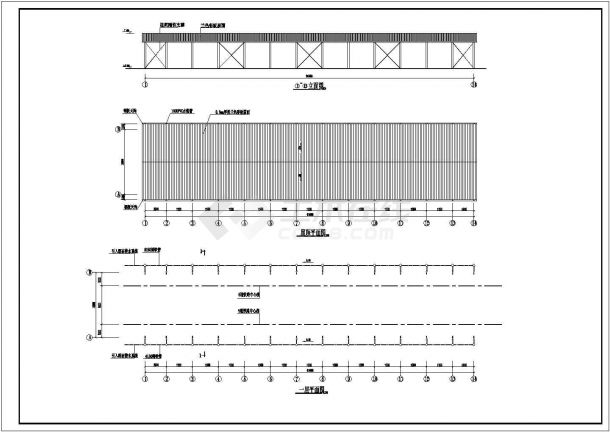 轻钢结构车棚施工图（地上一层，共8张）-图二
