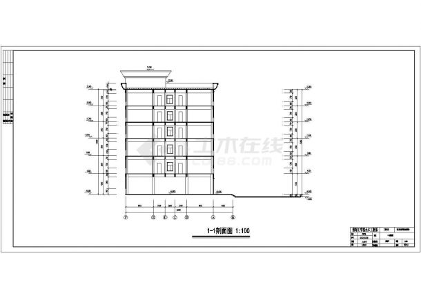 连云港某6048㎡六层宾馆建筑方案毕业设计图（高25米）-图一