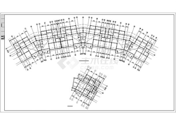 某七层砖混结构洋房结构图纸（高23米）-图一