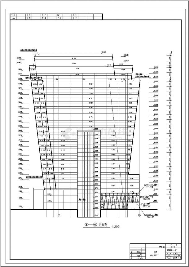 某框架结构酒店贵宾楼建筑结构设计施工图-图一