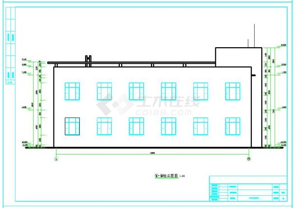 某二层小型办公楼建筑方案和施工图(含效果图)-图二