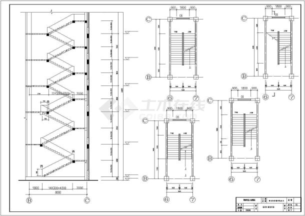 4506㎡某六层商贸楼毕业设计(含计算书、建筑结构设计图)-图二