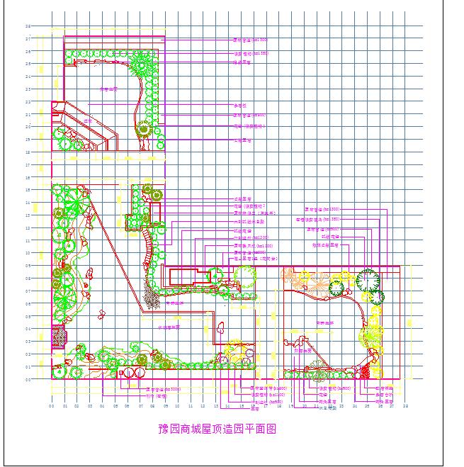 豫园商城凝晖阁屋顶花园平面图、详细_图1