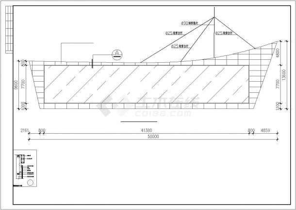 某船型广告牌结构设计图（桁架结构，共7张图）-图一