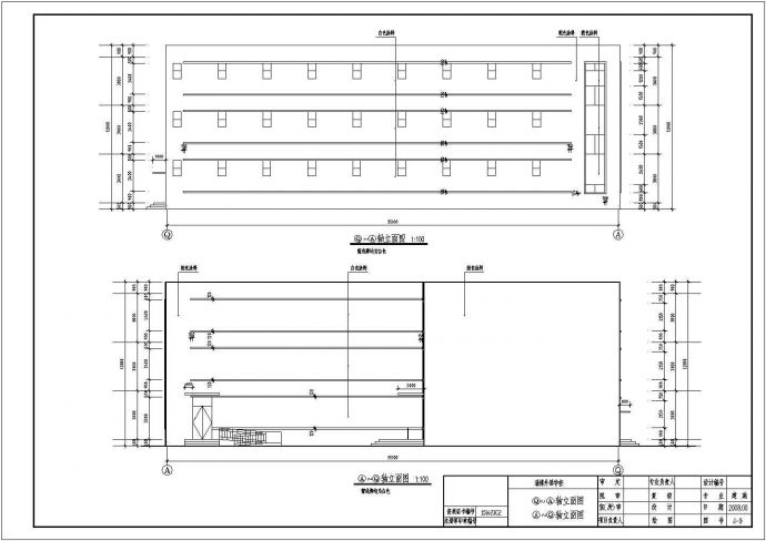 某钢框架外语学校建筑设计施工图（共17张图）_图1
